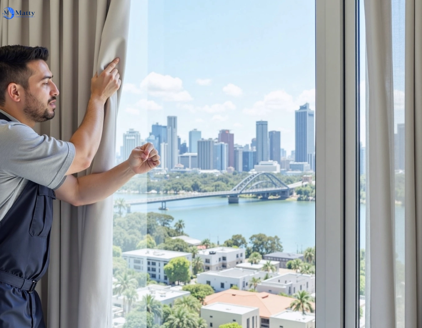 Professional curtain steam cleaning service highgate-hill QLD by Matty Curtain Cleaning